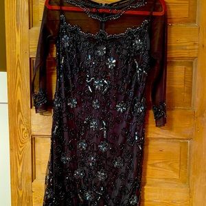 Beaded formal dress, made in India